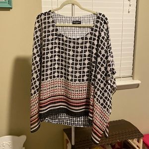 Gorgeous Poncho Style Top Size 2X